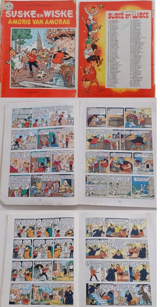 suske en wiske amoris van amoras stripboek, Eén stripboek, Ophalen of Verzenden, Gelezen, Willy Vandersteen