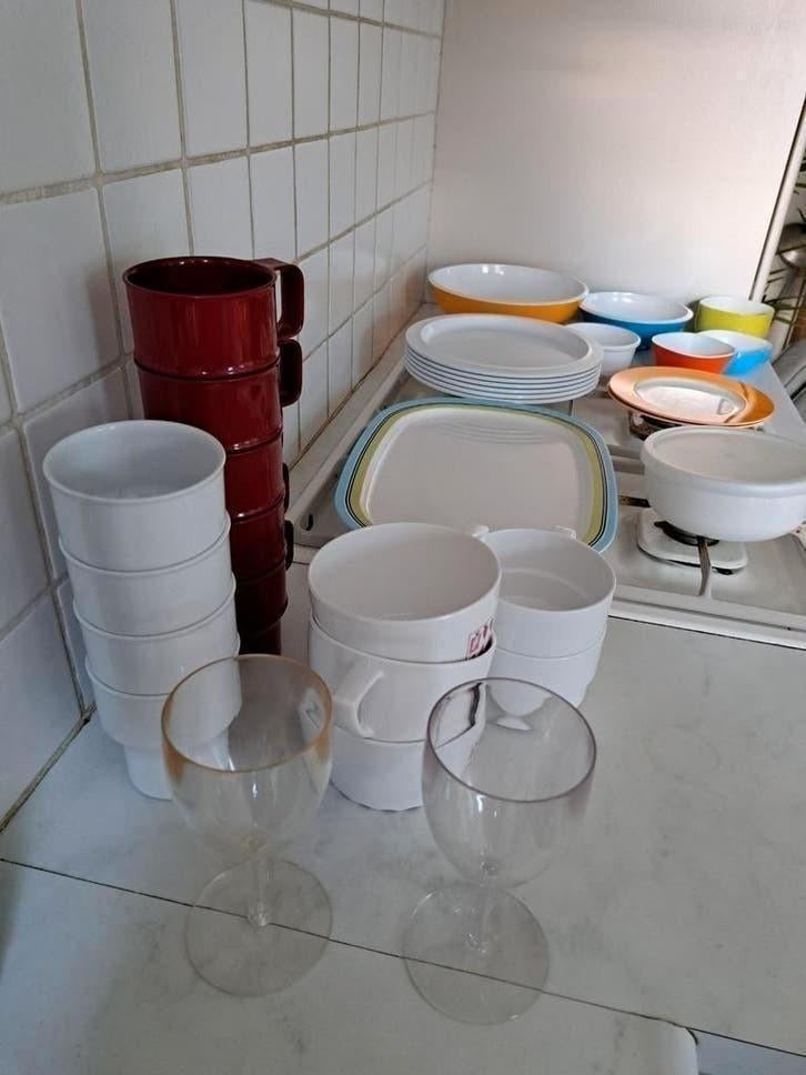 40 delig campingservies,  waarvan 32 x van Mepal Rösti, Caravans en Kamperen, Ophalen of Verzenden, Gebruikt
