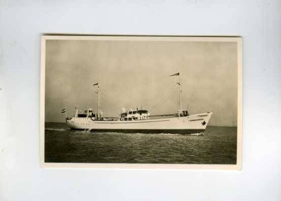 scheepvaart-WATERHUIZEN-werf pattje- BINNENHAVEN1952-coaster, Ophalen of Verzenden, 1940 tot 1960, Zuid-Holland