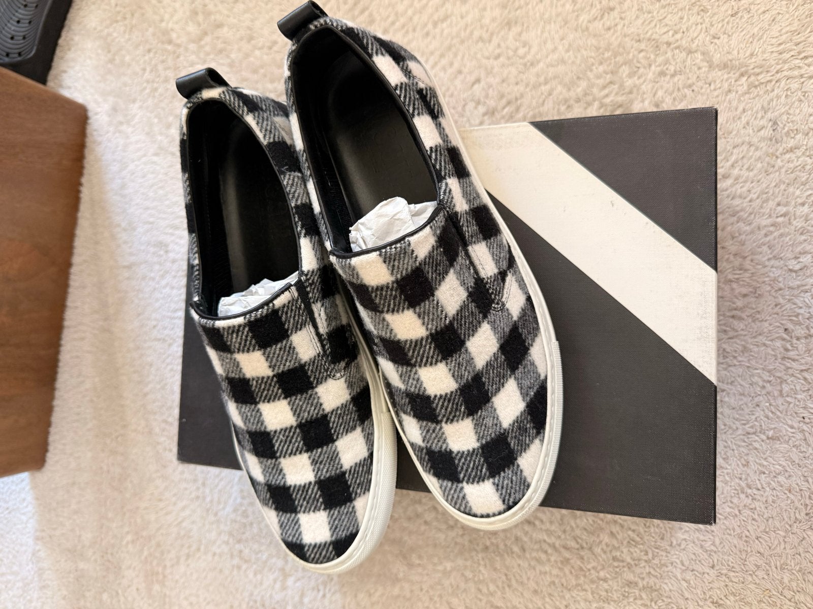 MSGM geruite slip-on sneakers maat 42, Ophalen of Verzenden, Nieuw, Zwart, Sneakers of Gympen