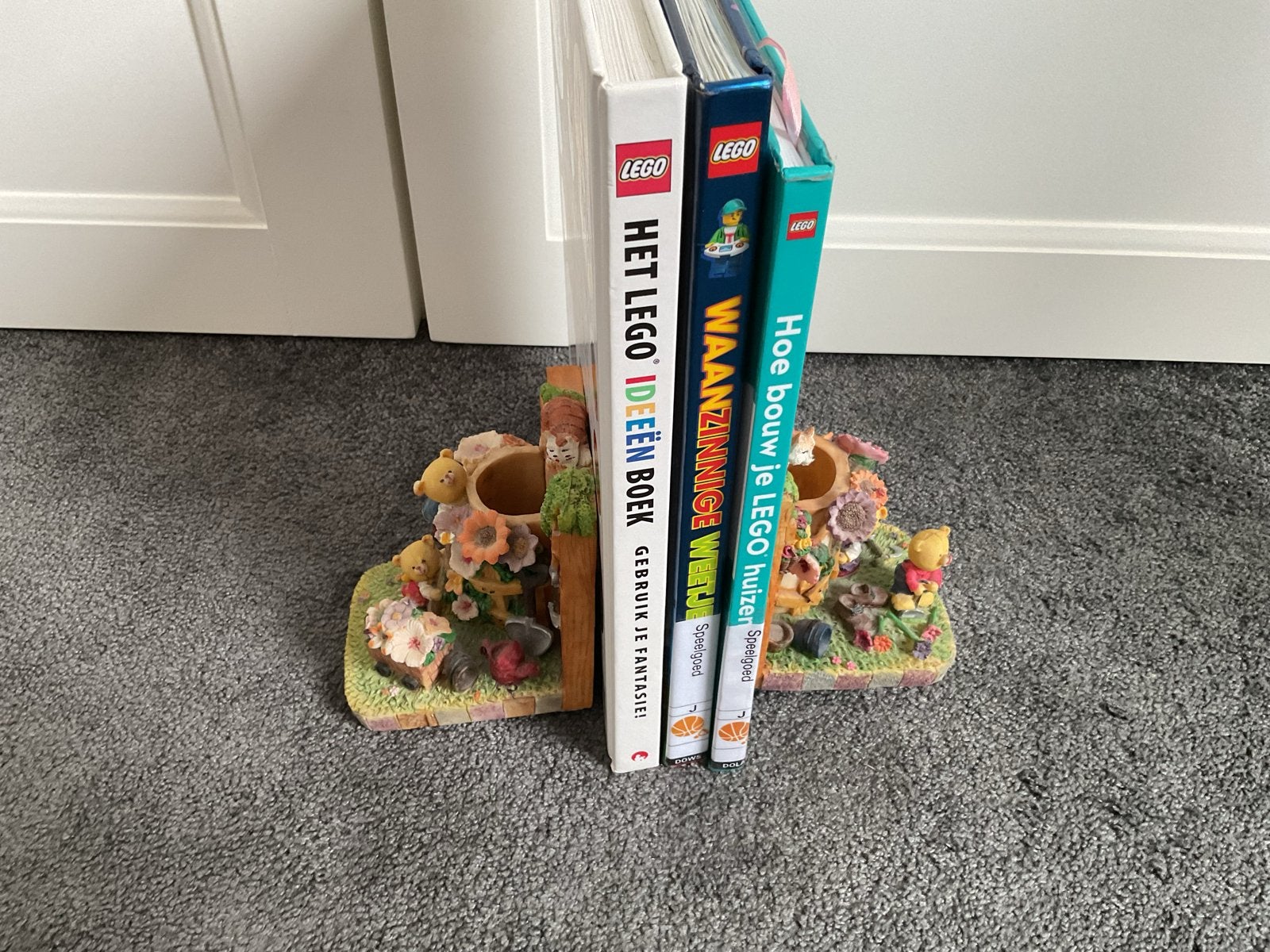 Decoratieve Boekensteunen met Tuin- en Dierenmotief, Ophalen of Verzenden, Gebruikt