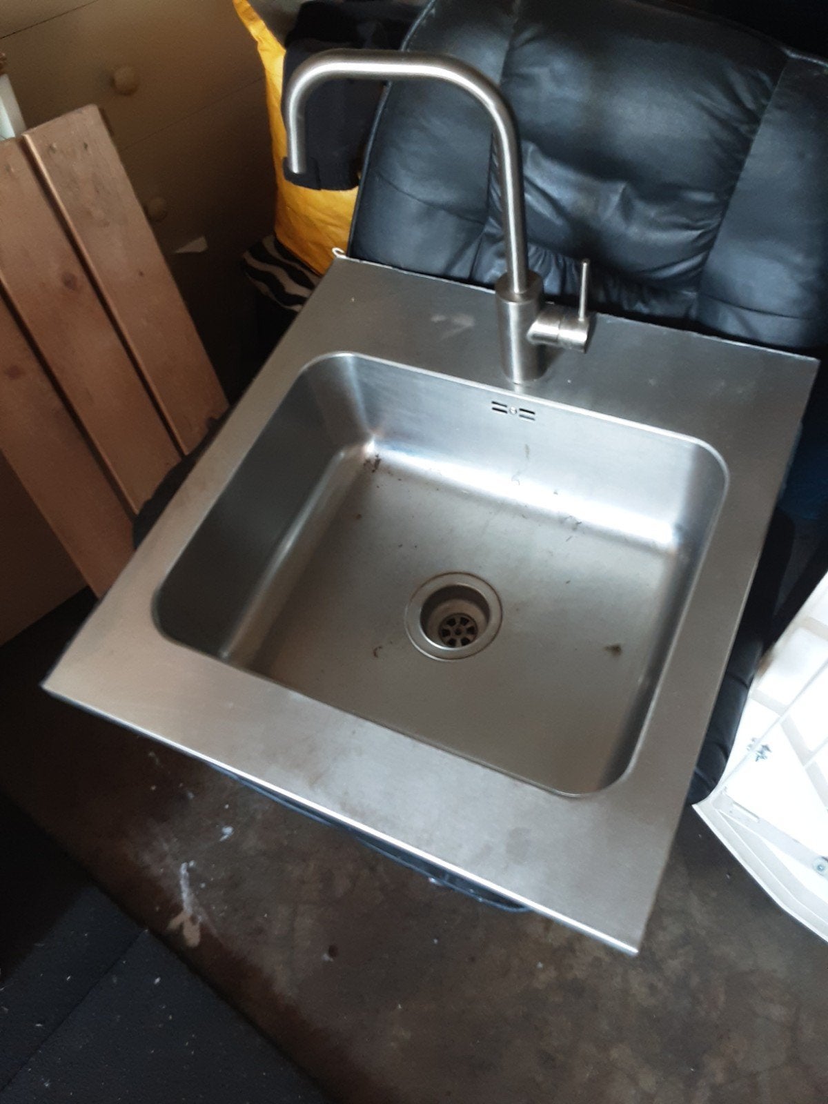 spoelbak met kraan, Huis en Inrichting, Keuken | Keukenelementen, Ophalen, Gebruikt, 50 tot 100 cm, Minder dan 100 cm