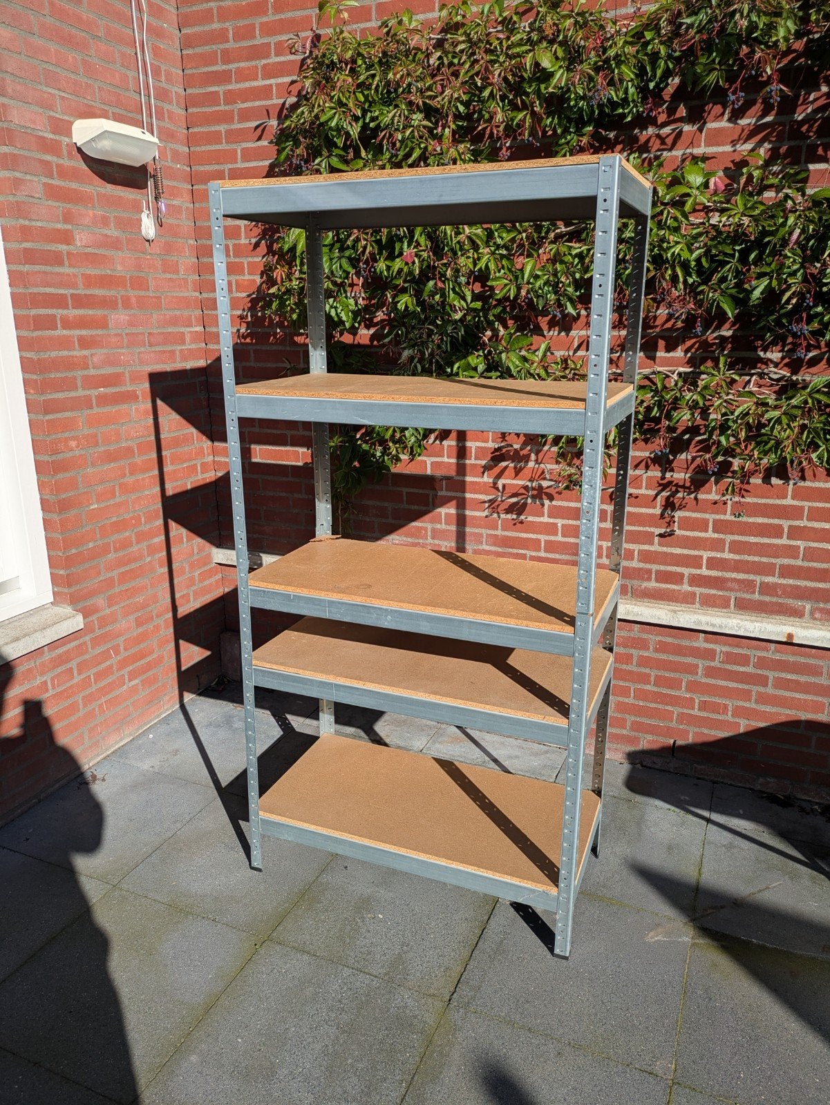 Stellingkast metaal/hout, Ophalen, Gebruikt