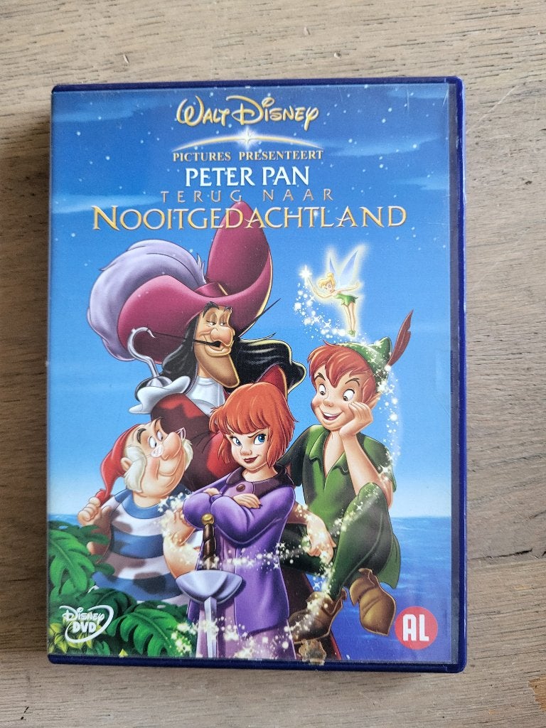 DVD Peter pan terug naar Nooitgedachtland Disney, Cd's en Dvd's, Alle leeftijden, Ophalen of Verzenden, Zo goed als nieuw