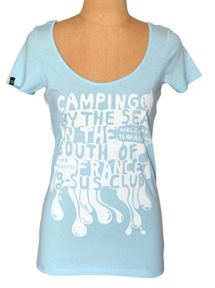 Nieuw Gsus t-shirt, top, topje, blauw/aqua, Mt. L, Gsus, Maat 42/44 (L), Nieuw, Korte mouw