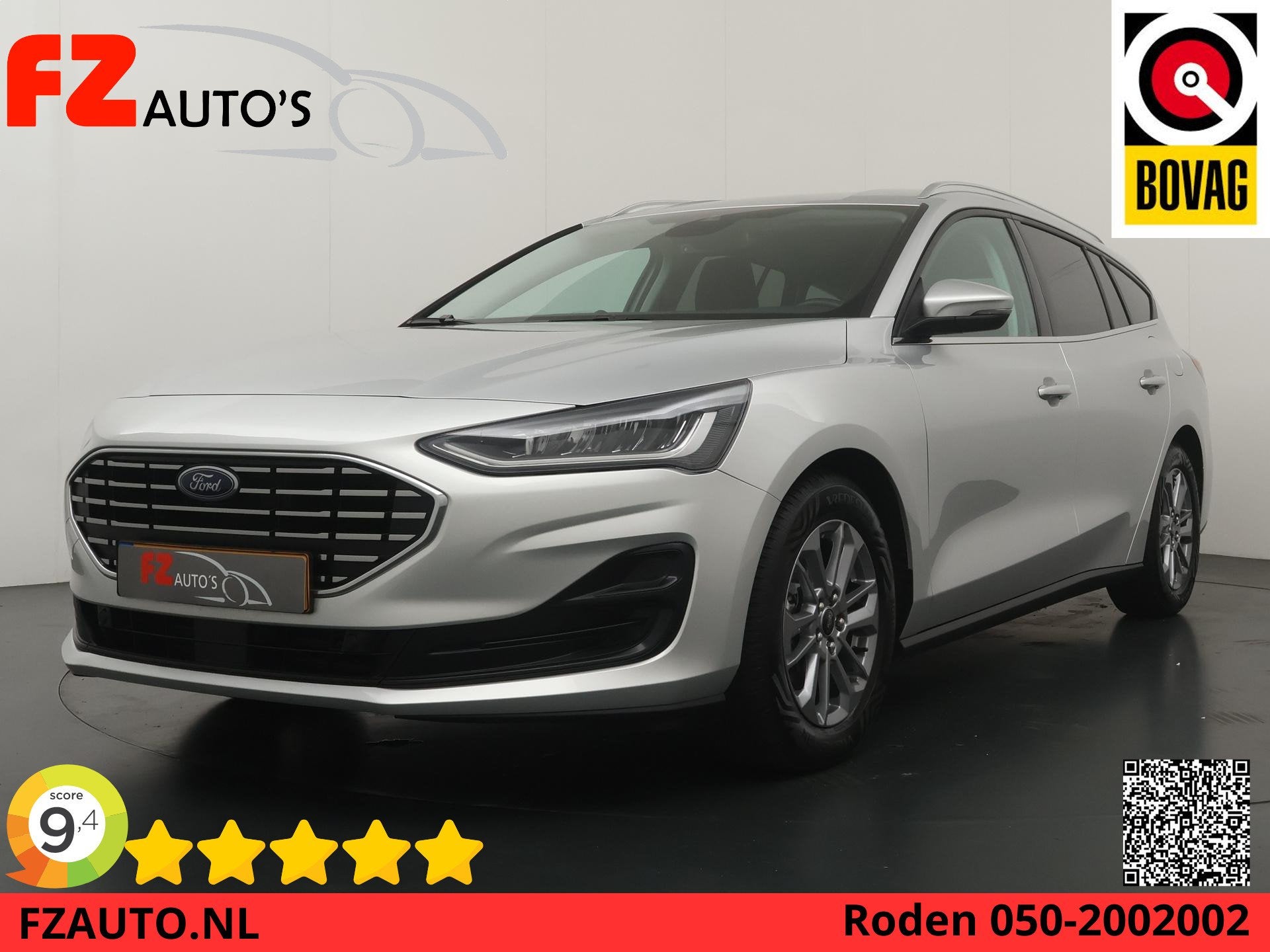 Ford Focus Wagon 1.0 EcoBoost Hybrid Titanium Automaat - Nav, Stof, Gebruikt, Euro 6, Origineel Nederlands