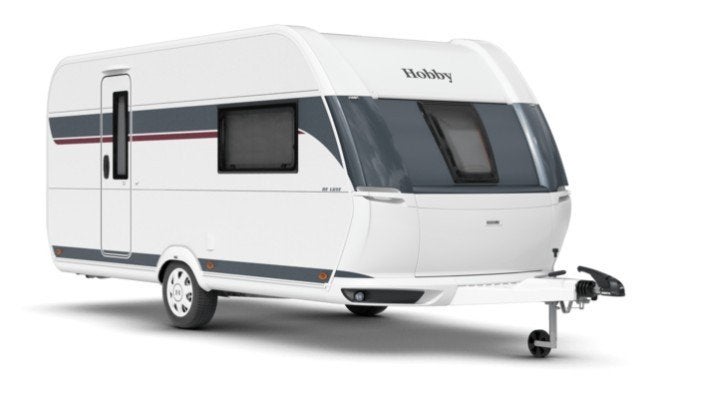 Caravan met queensbed Hobby de Luxe, Hobby, Tot en met 2, 7 tot 8 meter, Treinzit