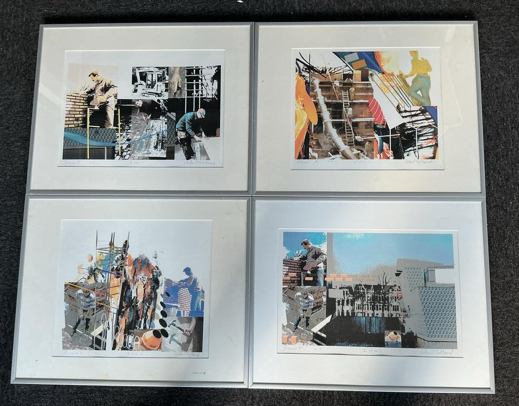 Peter Hofland Serie schilderijen met arbeid, Antiek en Kunst, Kunst | Schilderijen | Modern, Ophalen