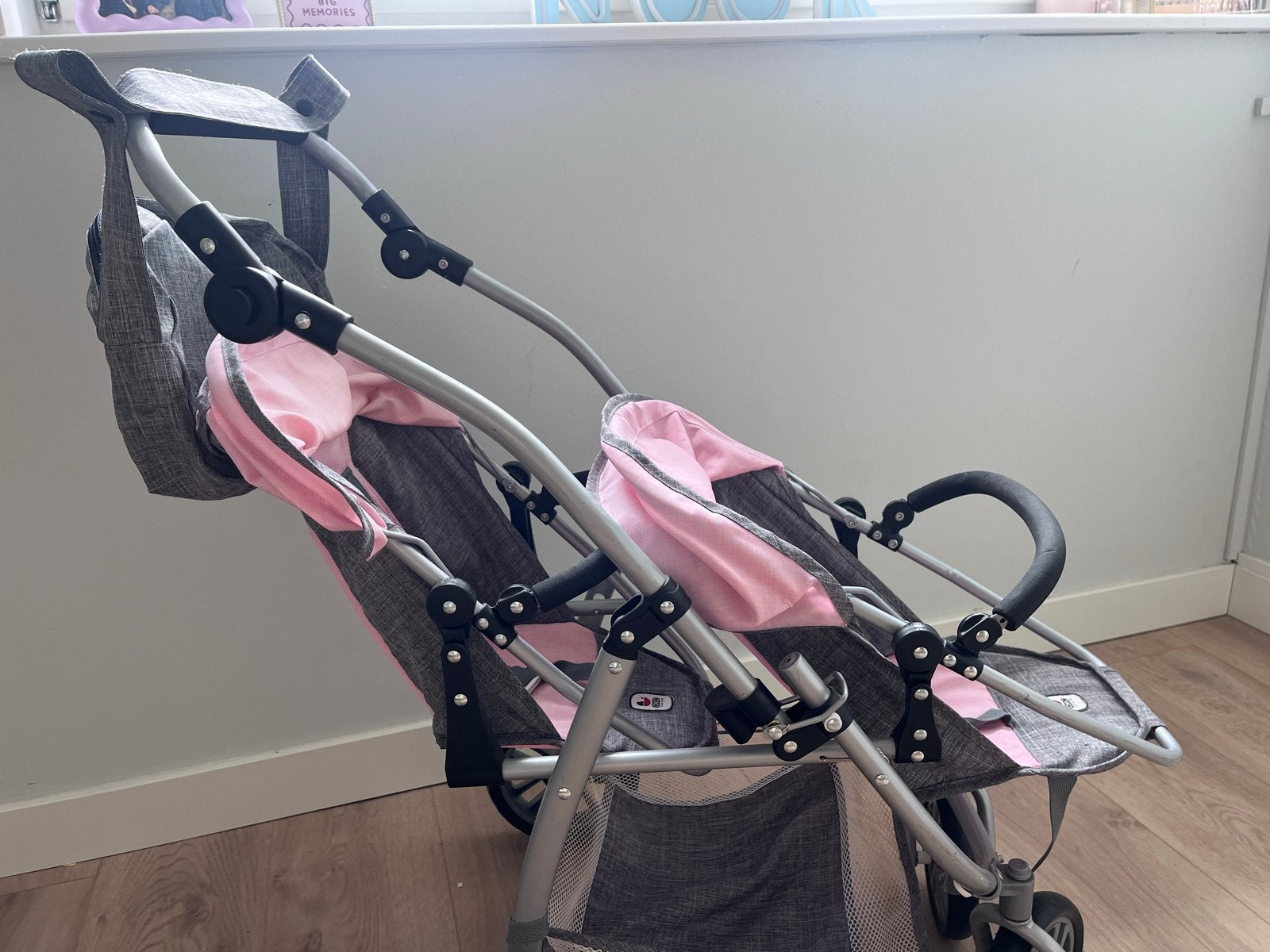 Duo Poppenwagen met Luiertas - Zitjes Verstelbaar, Ophalen, Gebruikt, Babypop