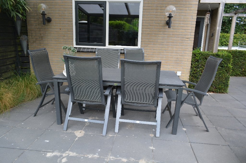 Tuinset, Ophalen, Gebruikt, 6 zitplaatsen, Aluminium