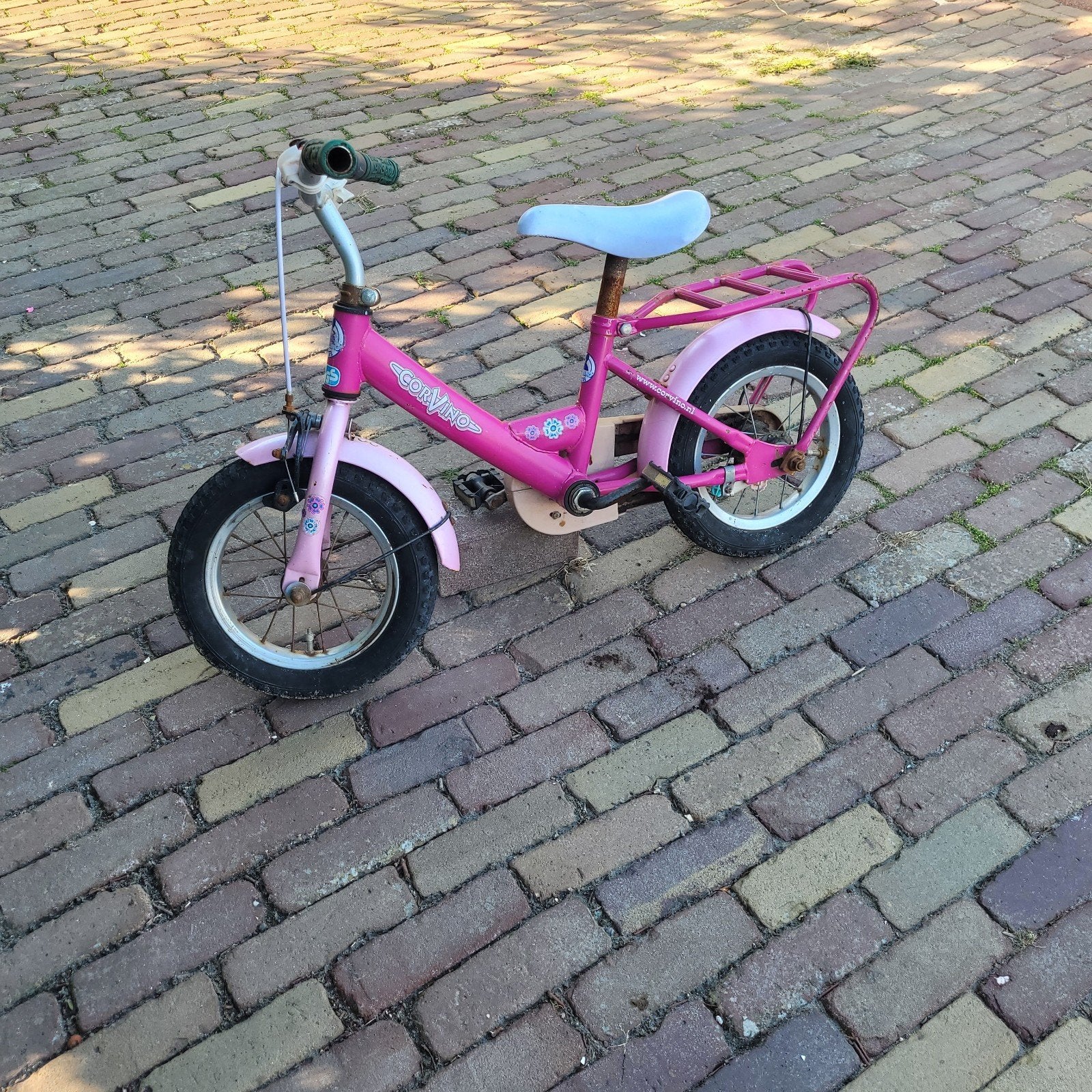 Roze kinderfiets  € 25.00, Ophalen, Terugtraprem, Gebruikt, Minder dan 16 inch