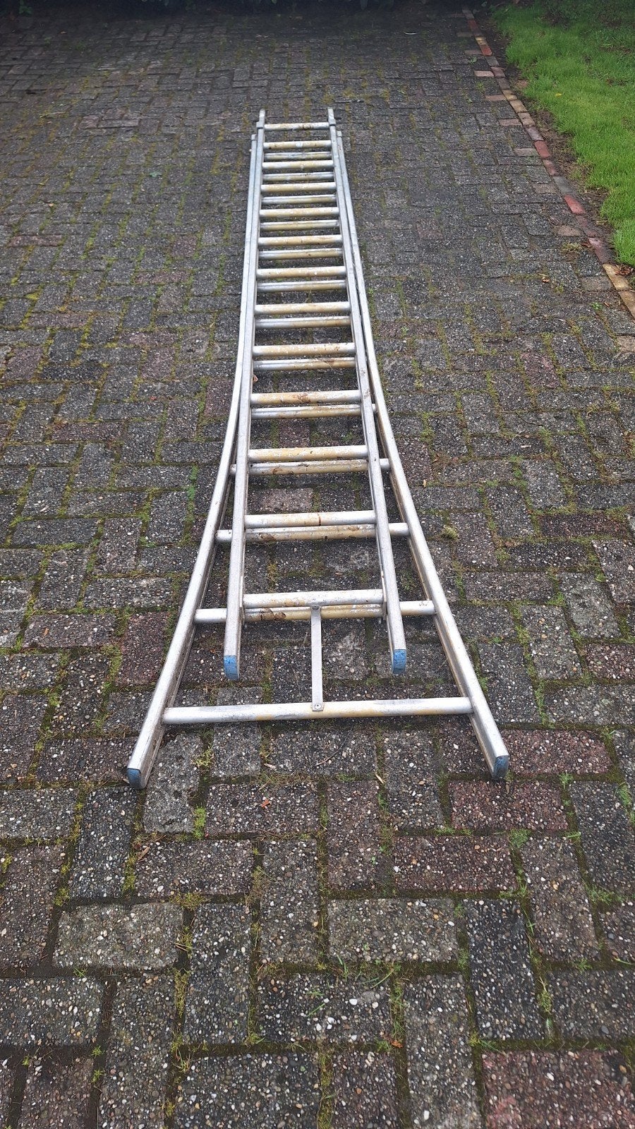 Stevige aluminium ladder - 8 meter, Ophalen of Verzenden, Gebruikt, Ladder, 4 meter of meer