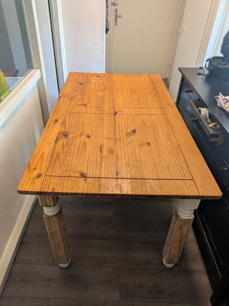 Tafel hout, Ophalen, Gebruikt, 50 tot 100 cm, Vijf personen of meer