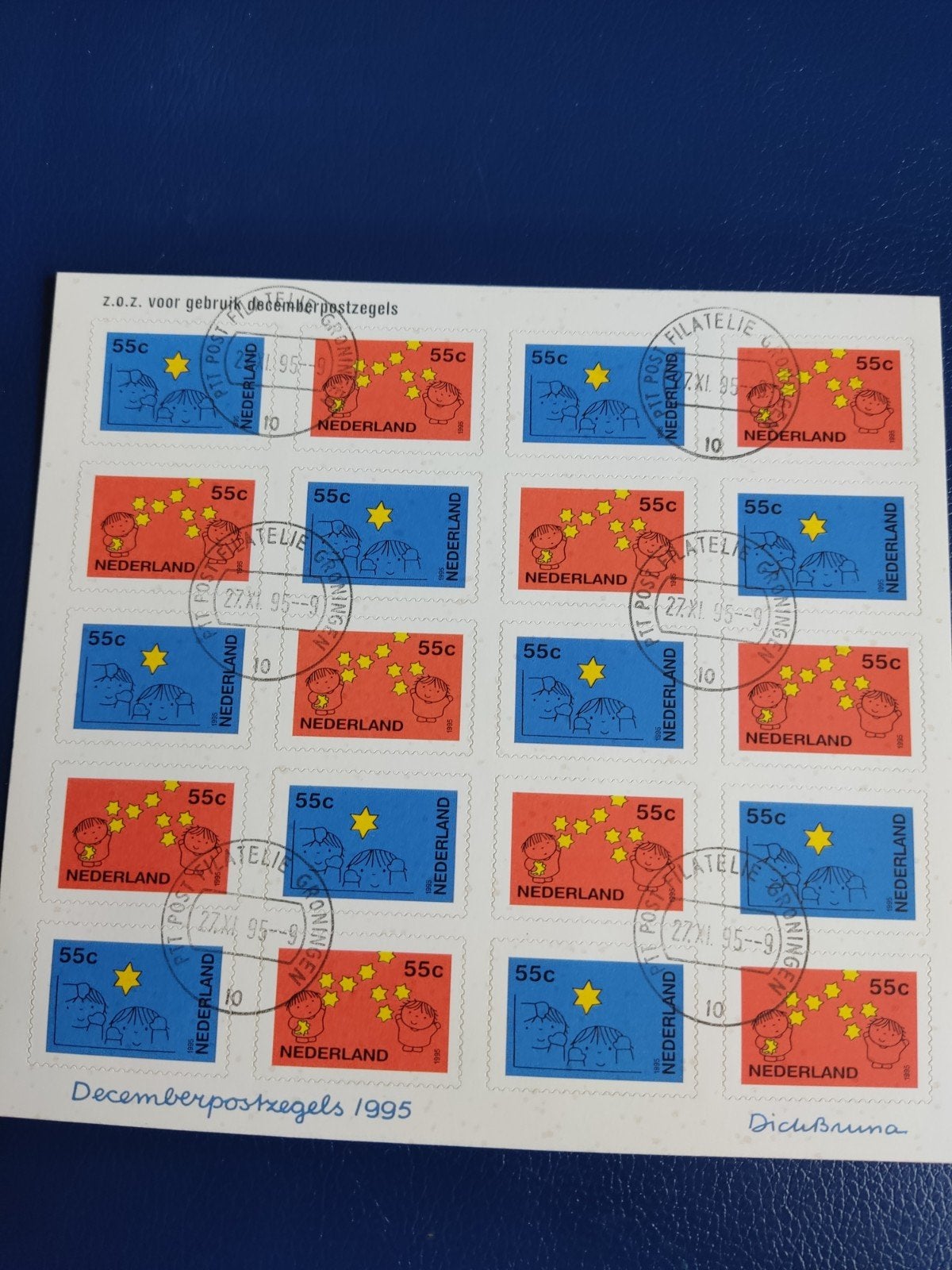 blok v 1662 gestempeld, Verzenden