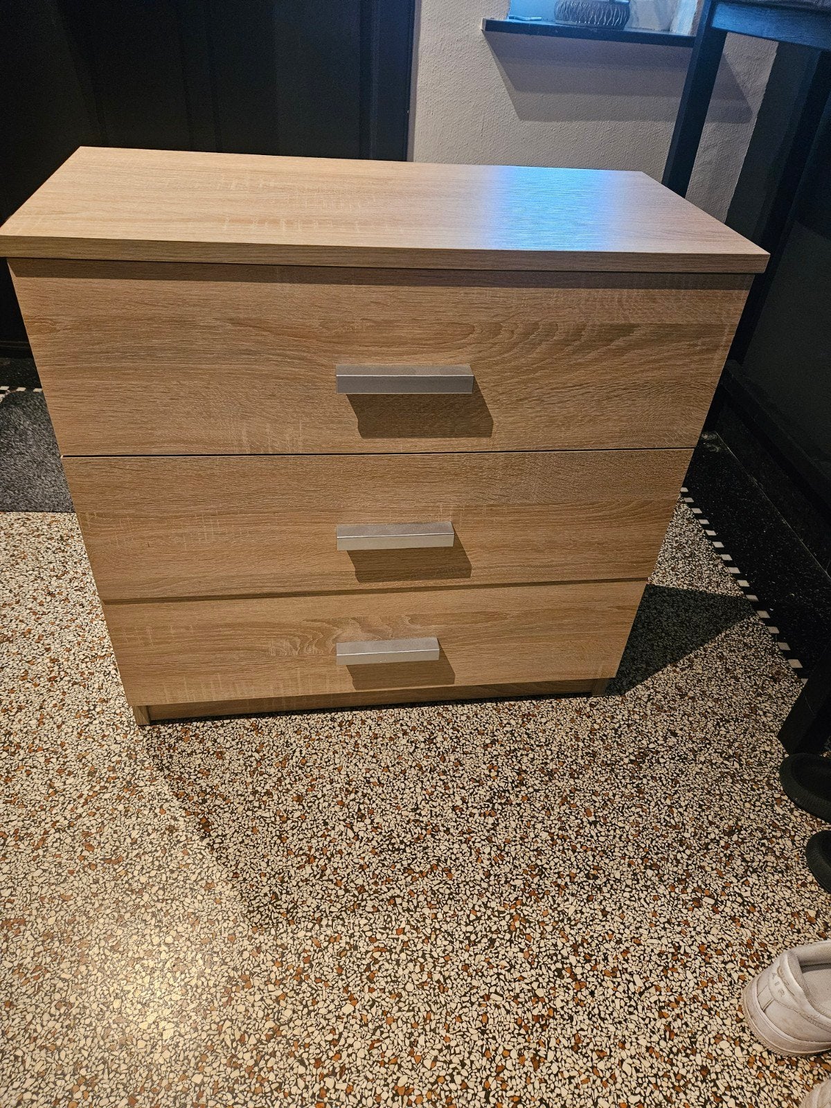 Commode met 3 laden - Houtkleur, Gebruikt, 3 of 4 laden, Minder dan 100 cm, 25 tot 50 cm