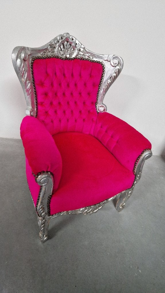 Prinsessenstoel Roze met zilver, Ophalen, Gebruikt, Stoel(en)