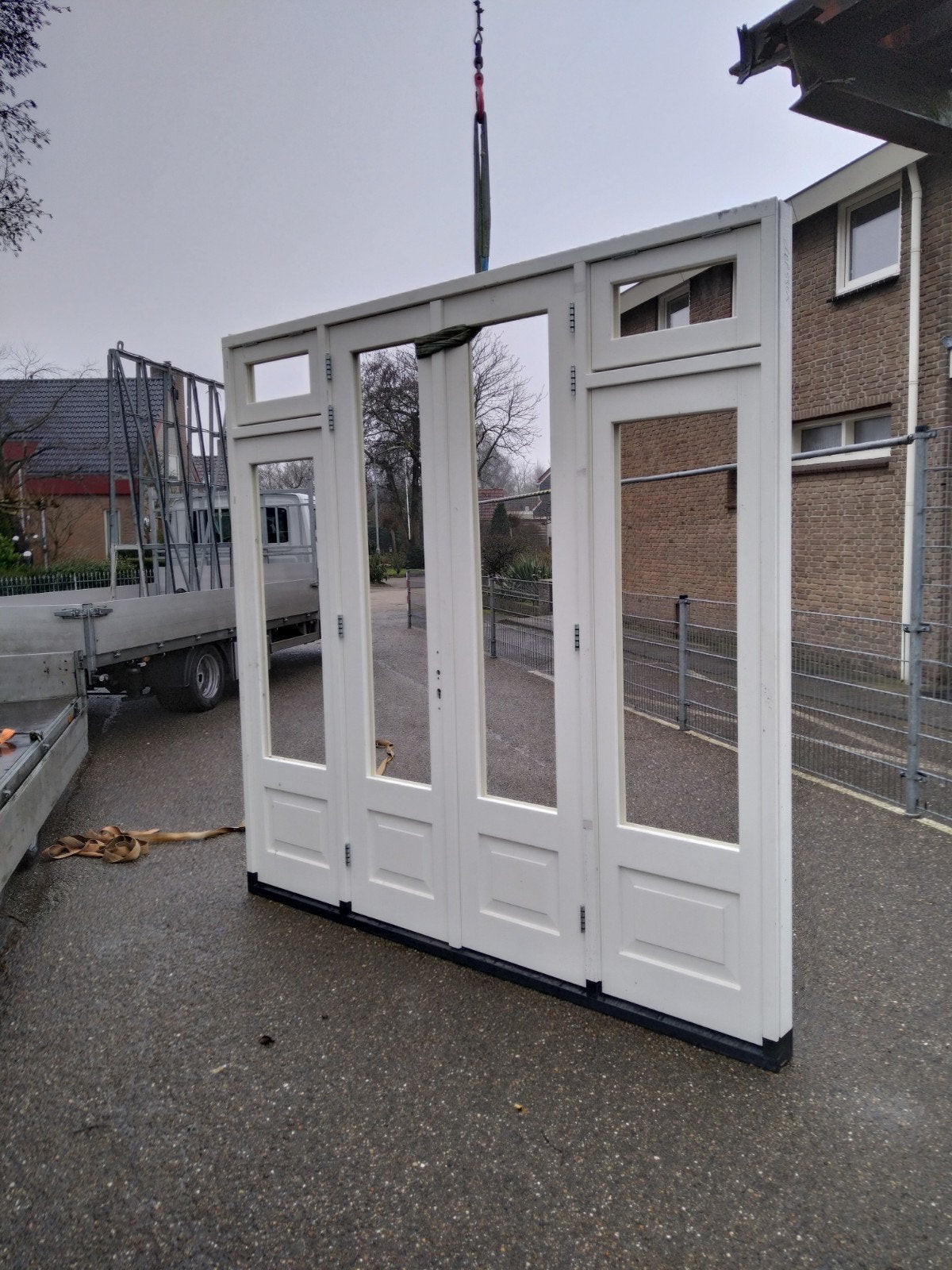 Pui met dubbele tuindeuren en zijlichten, Tuin en Terras, Tuinhuizen, Ophalen of Verzenden, Nieuw, 3 ramen of meer