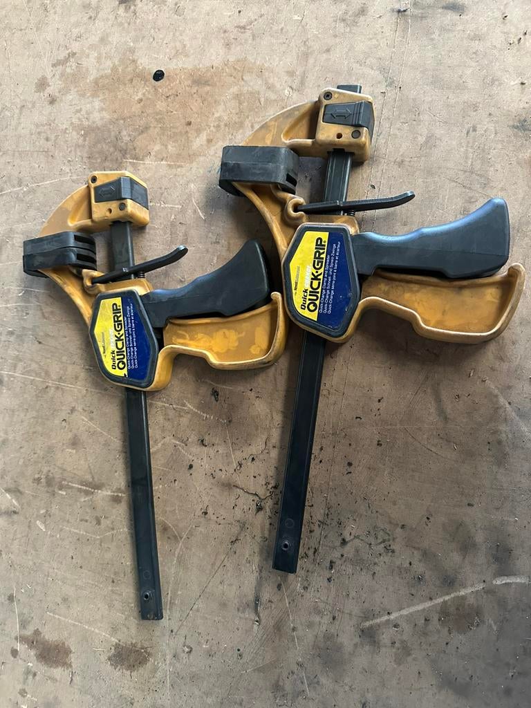 Quick grip klemmen 2x, Ophalen, Gebruikt