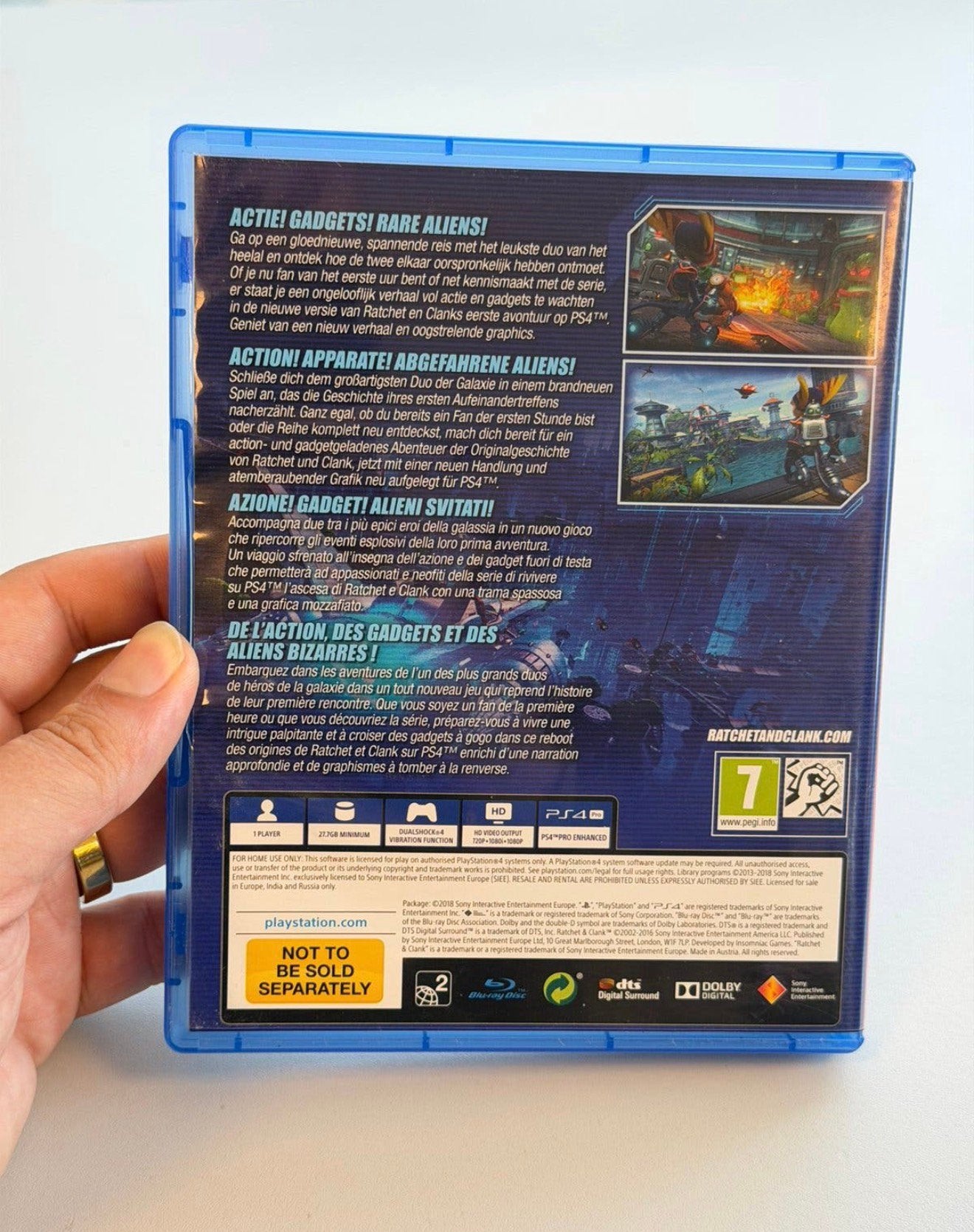 Ratchet & Clank PS4 / PS5 – Als nieuw Compleet + handleiding, Spelcomputers en Games, Avontuur en Actie, P, P, Ophalen of Verzenden