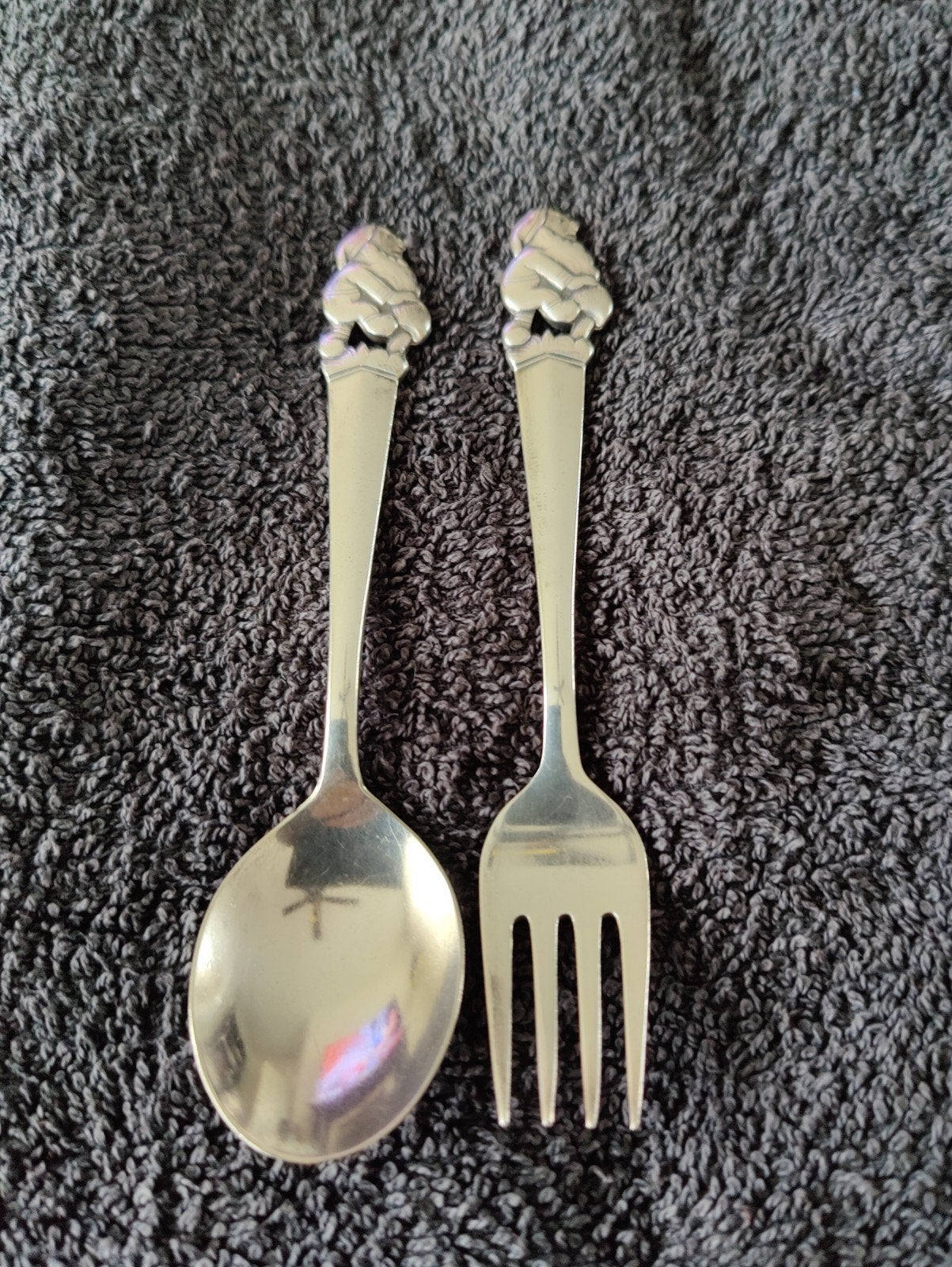 Vintage Keltum Kinderbestek Kabouter - Lepel en Vork, Ophalen of Verzenden