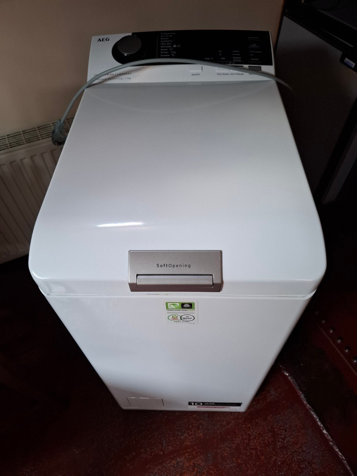 AEG Bovenlader Wasmachine - 7000 lavamat, Bovenlader, Ophalen of Verzenden, Zo goed als nieuw, Kort programma