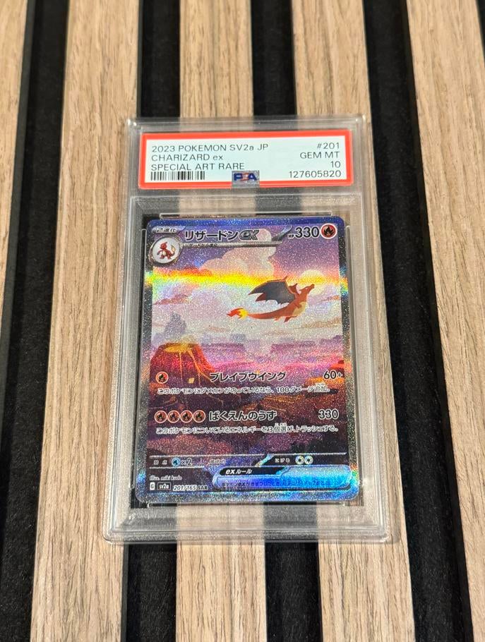 ‼️Charizard ex SAR 151 330/190 PSA 10 Gem Mint Pokémon‼️, Ophalen of Verzenden, Zo goed als nieuw