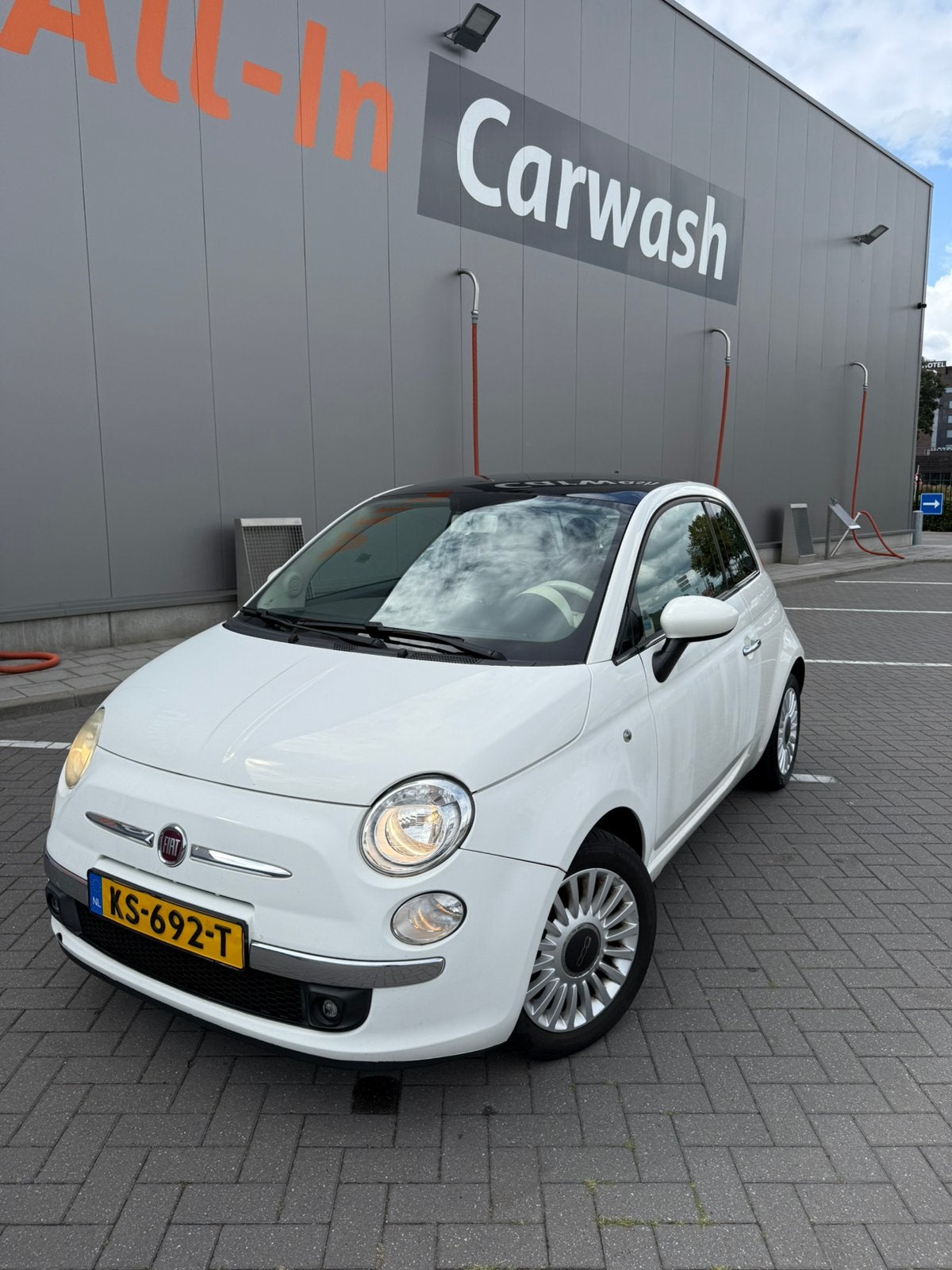 Fiat 500 1.2 C 2008 Wit, Auto's, Fiat, Voorwielaandrijving, 4 cilinders, 840 kg, Wit
