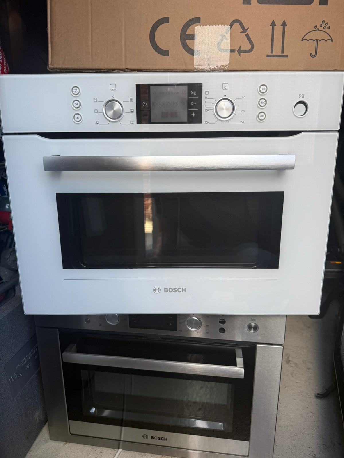 2 Bosch inbouwovens DEFECT, Ophalen, Gebruikt, Bosch, Combi-oven