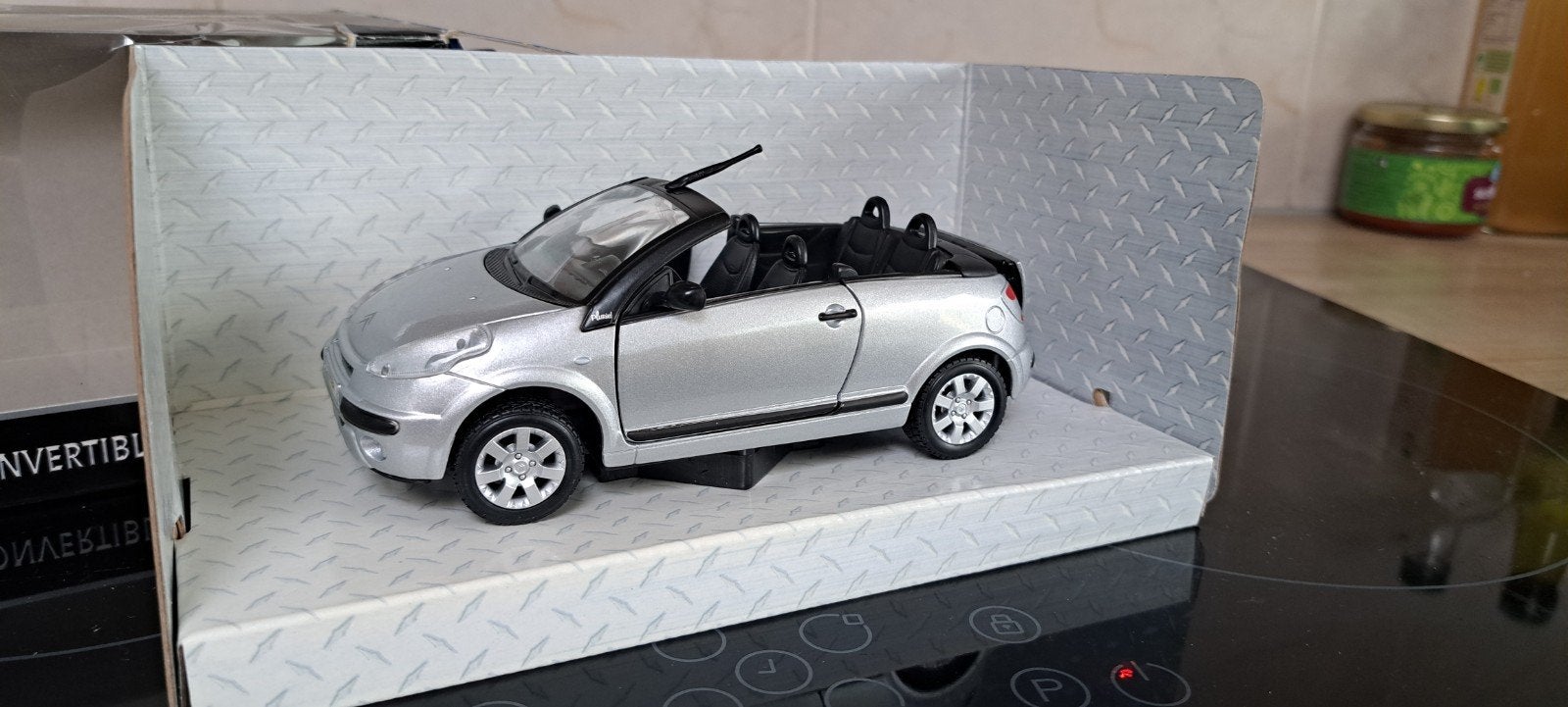 Citroën C3 Pluriel Cabriolet Modelauto 1:18 Zilver, Ophalen of Verzenden, Zo goed als nieuw, Auto