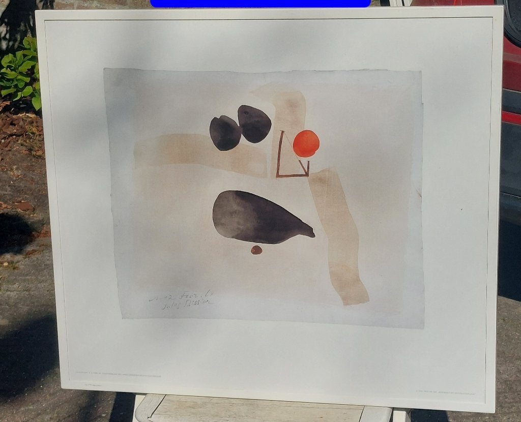 Schilderij reproduktie Julius Bissier, Ophalen, 50 – 75, Gebruikt, Schilderij