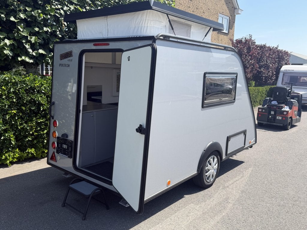 Kip Shelter Basic De Waard luifel,Inductie kookplaat gasloos, Caravans en Kamperen, Overige typen, Standaardzit, Kip, Tot en met 2