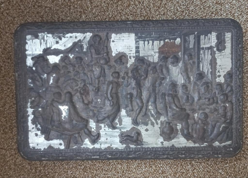 Vintage Koekblik 'Teniers' - Decoratief Verzamelobjec, Ophalen of Verzenden