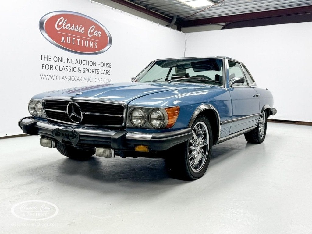 Mercedes-benz SL 450SL   - ONLINE AUCTION, Auto's, Oldtimers, Automaat, Blauw, Mercedes-Benz, Bedrijf