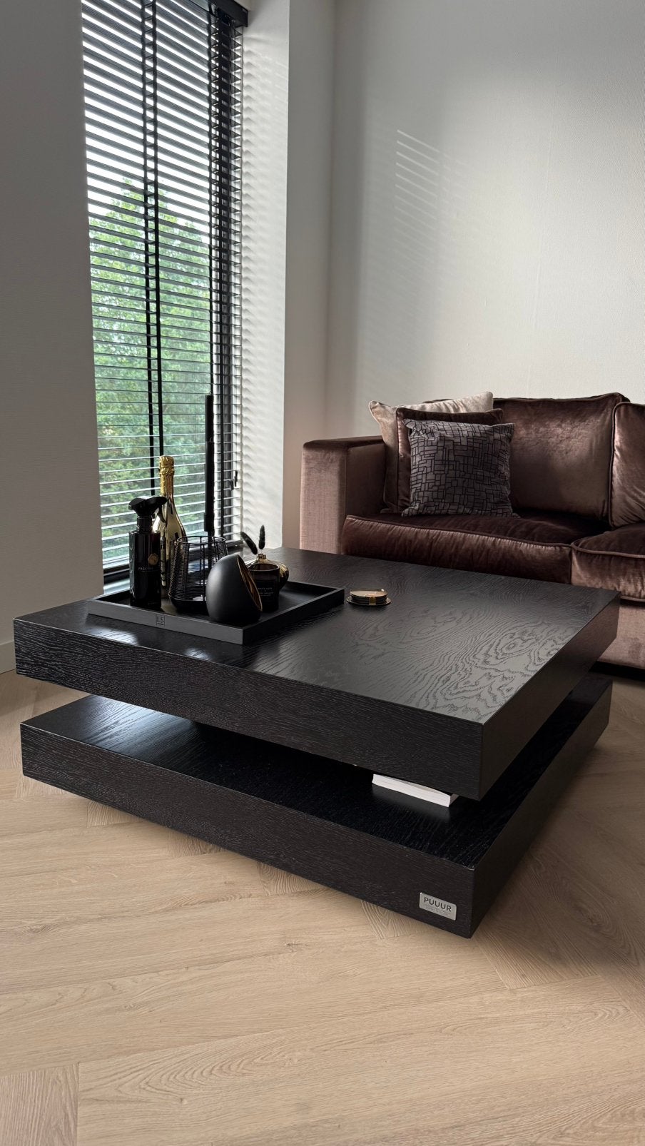 Puuur Salontafel, Ophalen, Vierkant, 50 tot 100 cm, Zo goed als nieuw