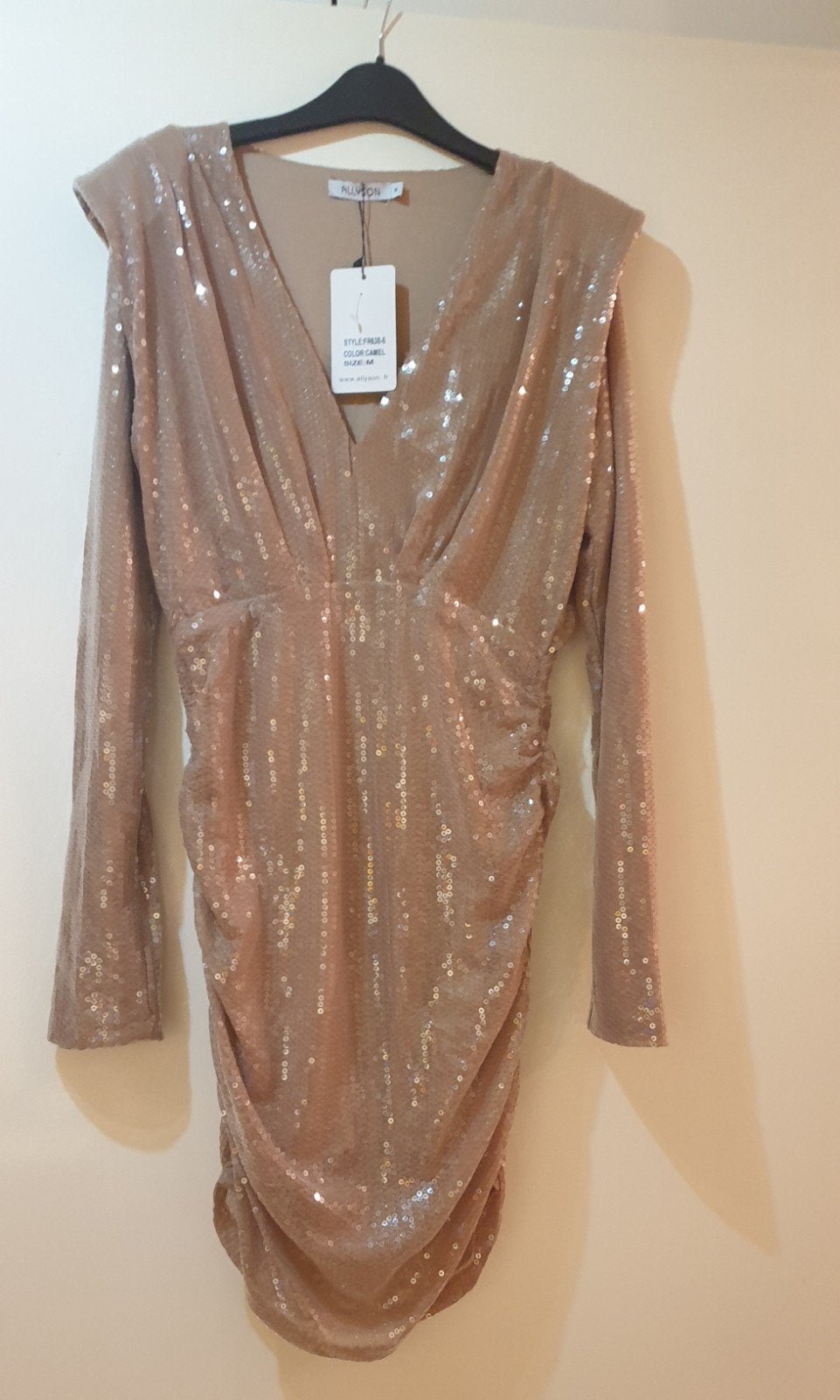 pailetten jurk, Ophalen, Nieuw, Beige, Overige typen