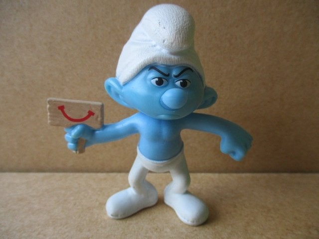 adv10801 smurfen poppetje 25, Verzamelen, Ophalen, Smurfen, Gebruikt, Beeldje of Figuurtje