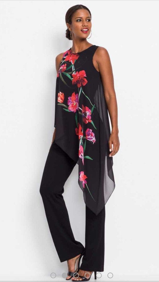 Chique jumpsuit met bloemenprint niet gedragen, Overige typen, Zwart, Nieuw, Ophalen of Verzenden