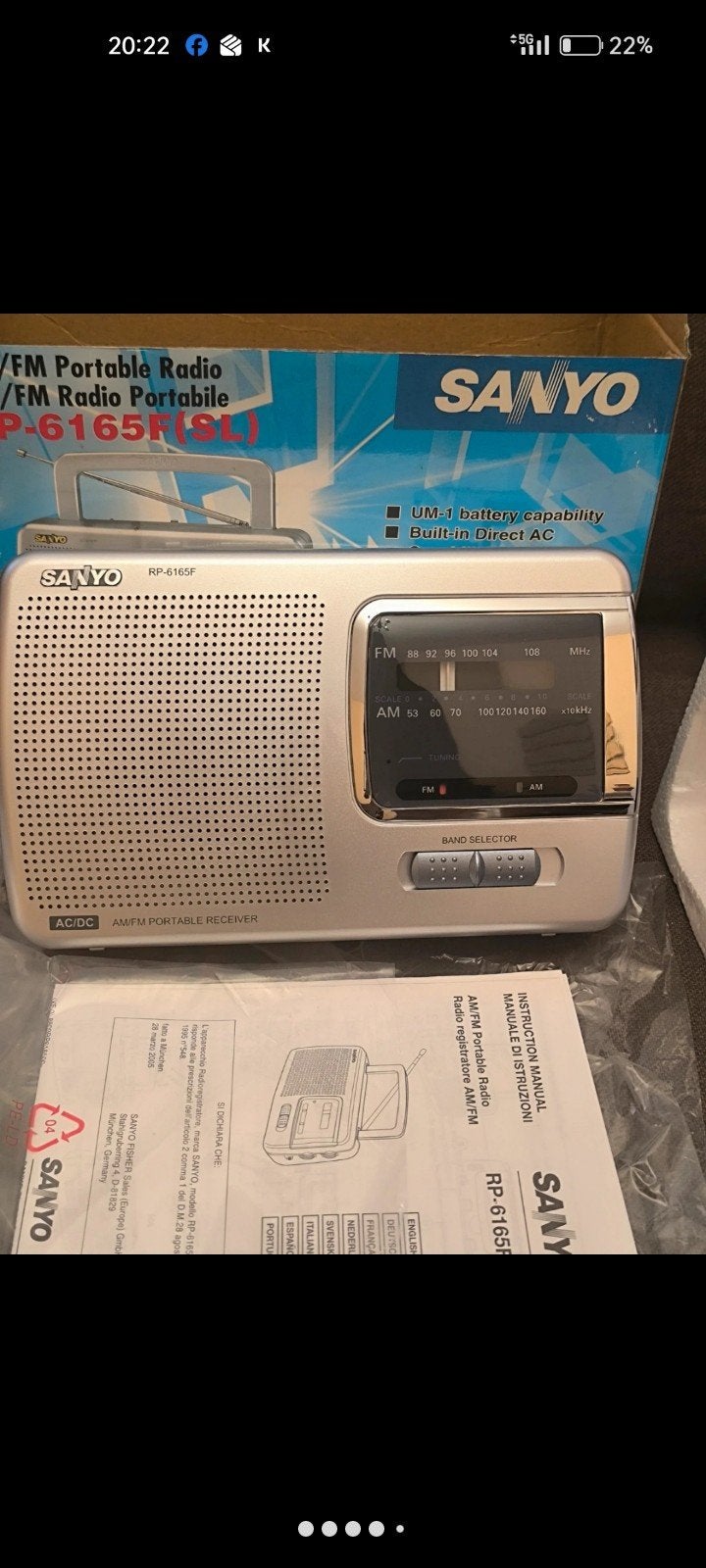 SANYO AM/FM JAPAN Draagbare Radio - Vintage - Retro NİEUW !!, Ophalen of Verzenden, Nieuw, Radio
