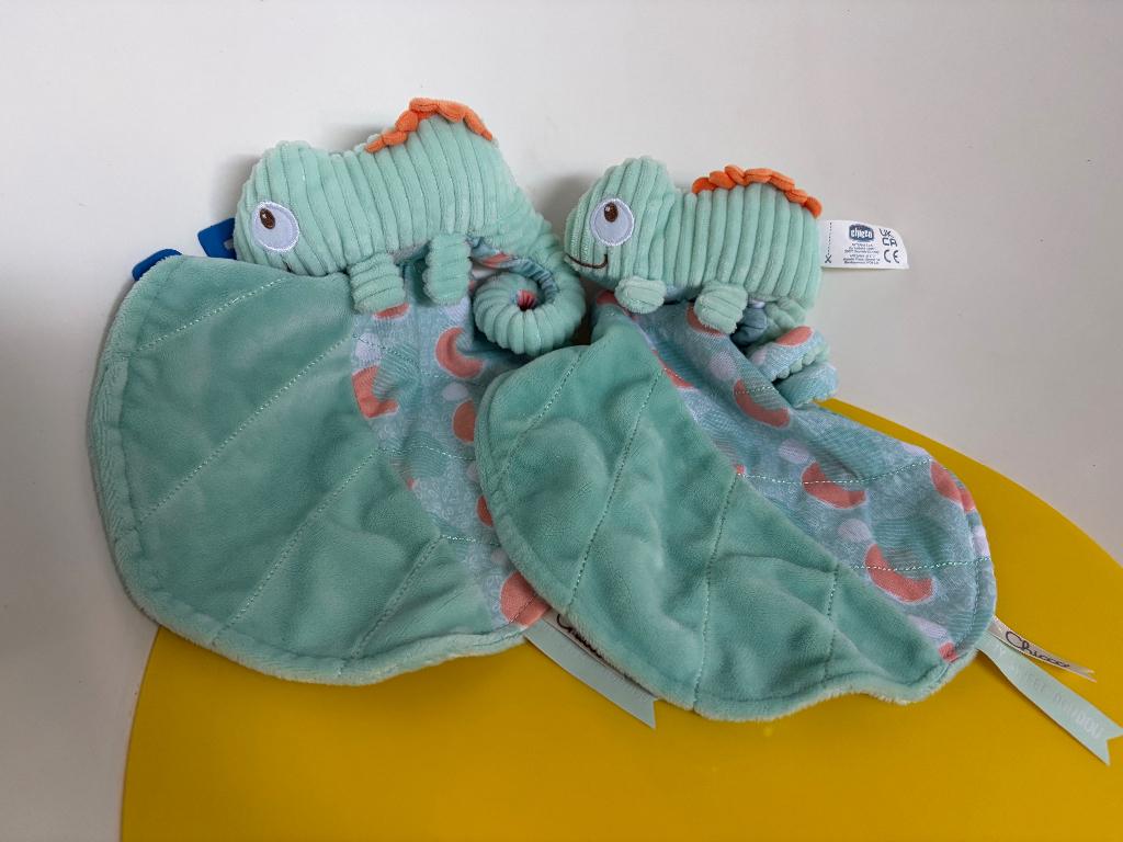 K1481 Chicco doekje groen met kameleon 2x, Ophalen of Verzenden, Koe