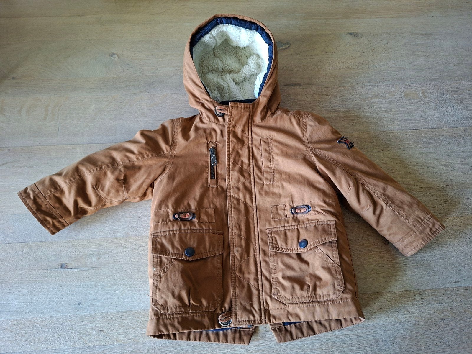 Winterjas C&A met teddystof voering maat 98, Gebruikt, C&A, Ophalen of Verzenden, Jongen