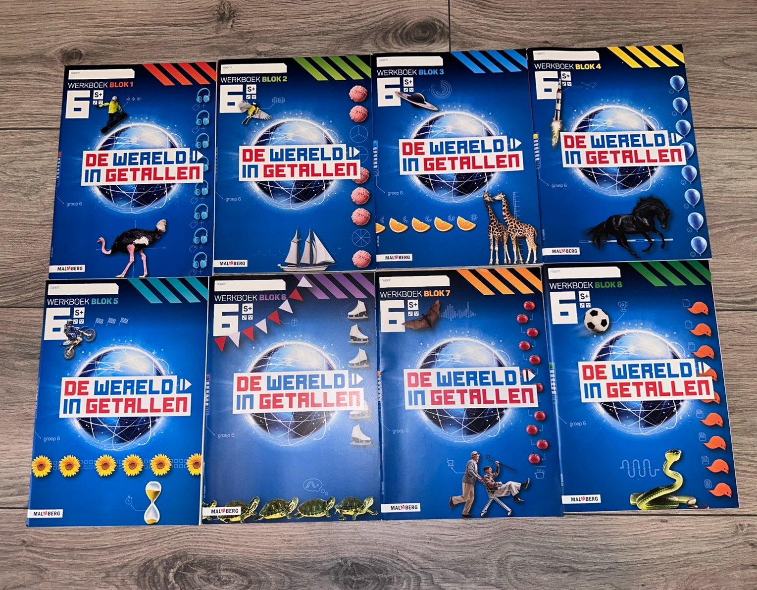 Groep 6 wereld in getallen rekenen blok 1 tm 8 S+ werkboeken, Ophalen of Verzenden, Nieuw, Overige niveaus, Overige vakken