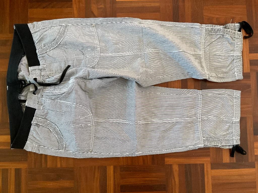 Dames 3/4 zomer broek - streep zwart wit - mt 40, Kleding | Dames, Broeken en Pantalons, Maat 38/40 (M), Overige kleuren, Ophalen of Verzenden