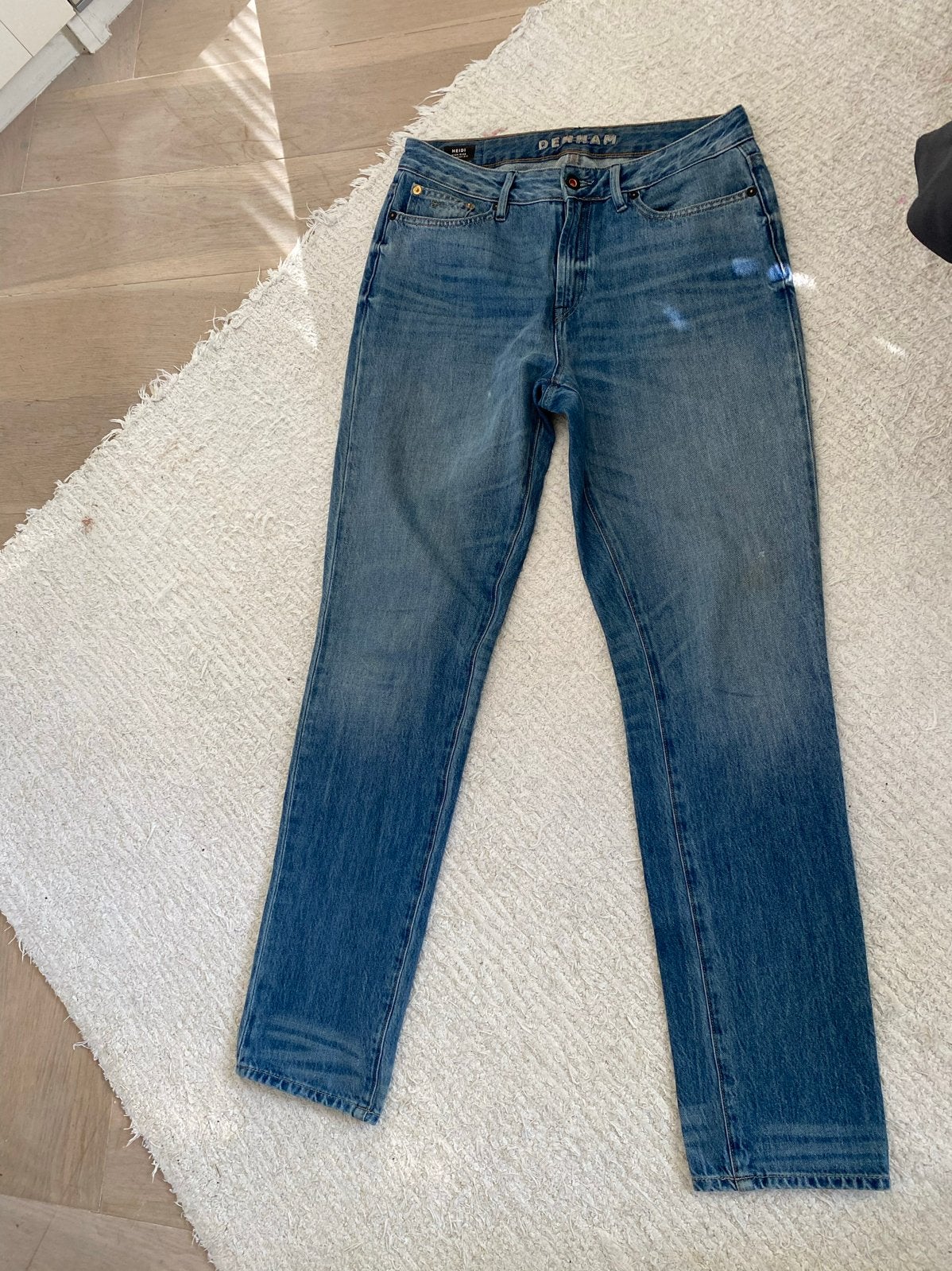 Denham Heidi High Rise Straight Fit Jeans W29, Ophalen of Verzenden, Zo goed als nieuw, Blauw, W28 - W29 (confectie 36)