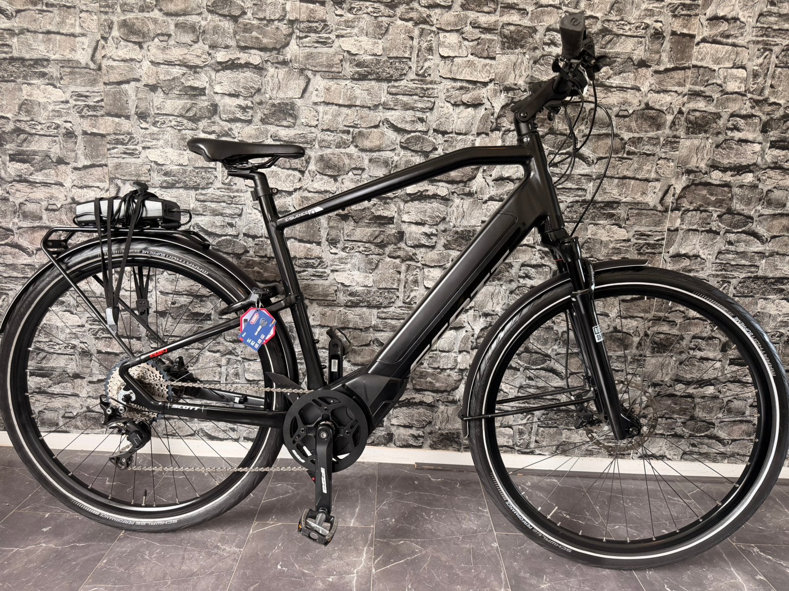 Elektrische Scott Sub heren fiets middenmoter 600Wh, Fietsen en Brommers, Zo goed als nieuw, 59 cm of meer, 50 km per accu of meer