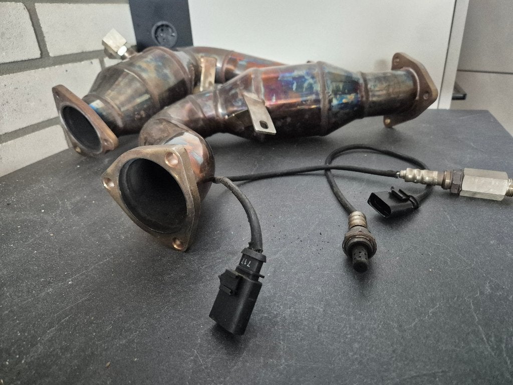 RVS downpipes Audi S4 B8 3.0 tfsi met lambdasondes, Ophalen of Verzenden, Gebruikt, Audi