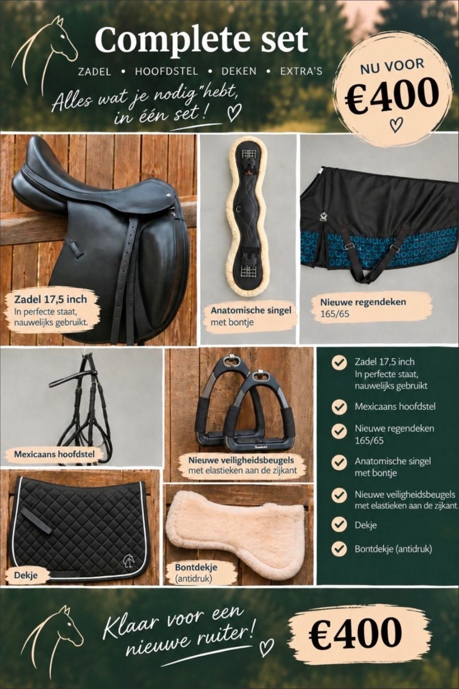 complete ruiter uitrusting. Koopje!, Ophalen of Verzenden, Zo goed als nieuw, Overige disciplines