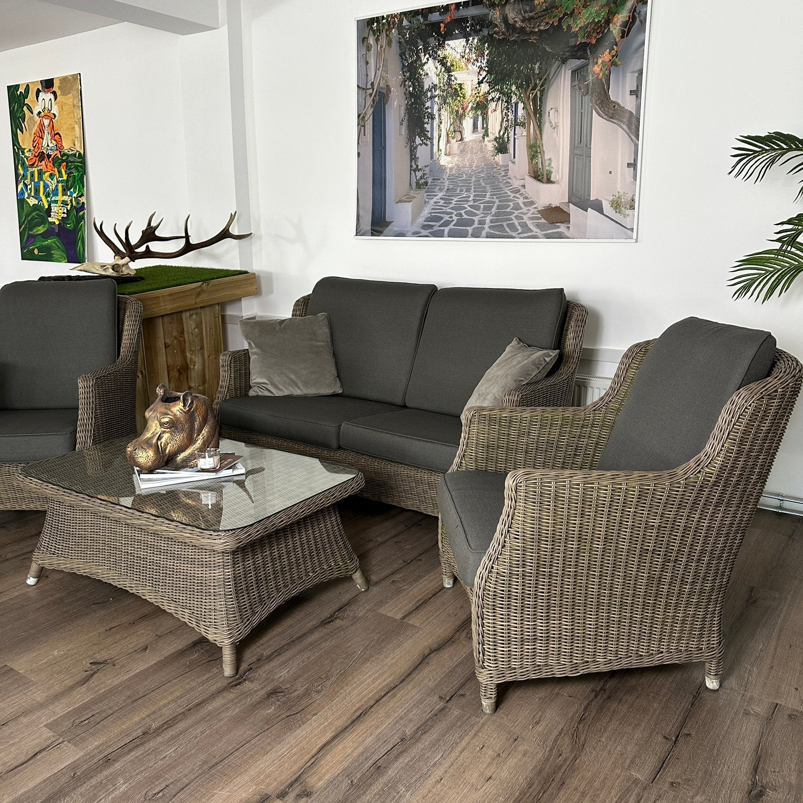 4 Seasons Outdoor (4SO) tuinset – wicker – complete set, Verzenden, ., ZENQ, Zo goed als nieuw