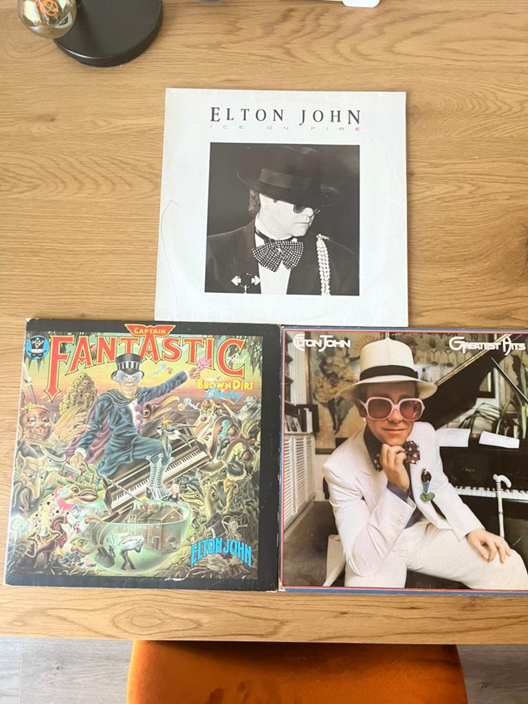 Elton John Vinyl Collectie: 3 LP's, Cd's en Dvd's, Ophalen of Verzenden, 1970 - 1979, Gebruikt, 7 inch