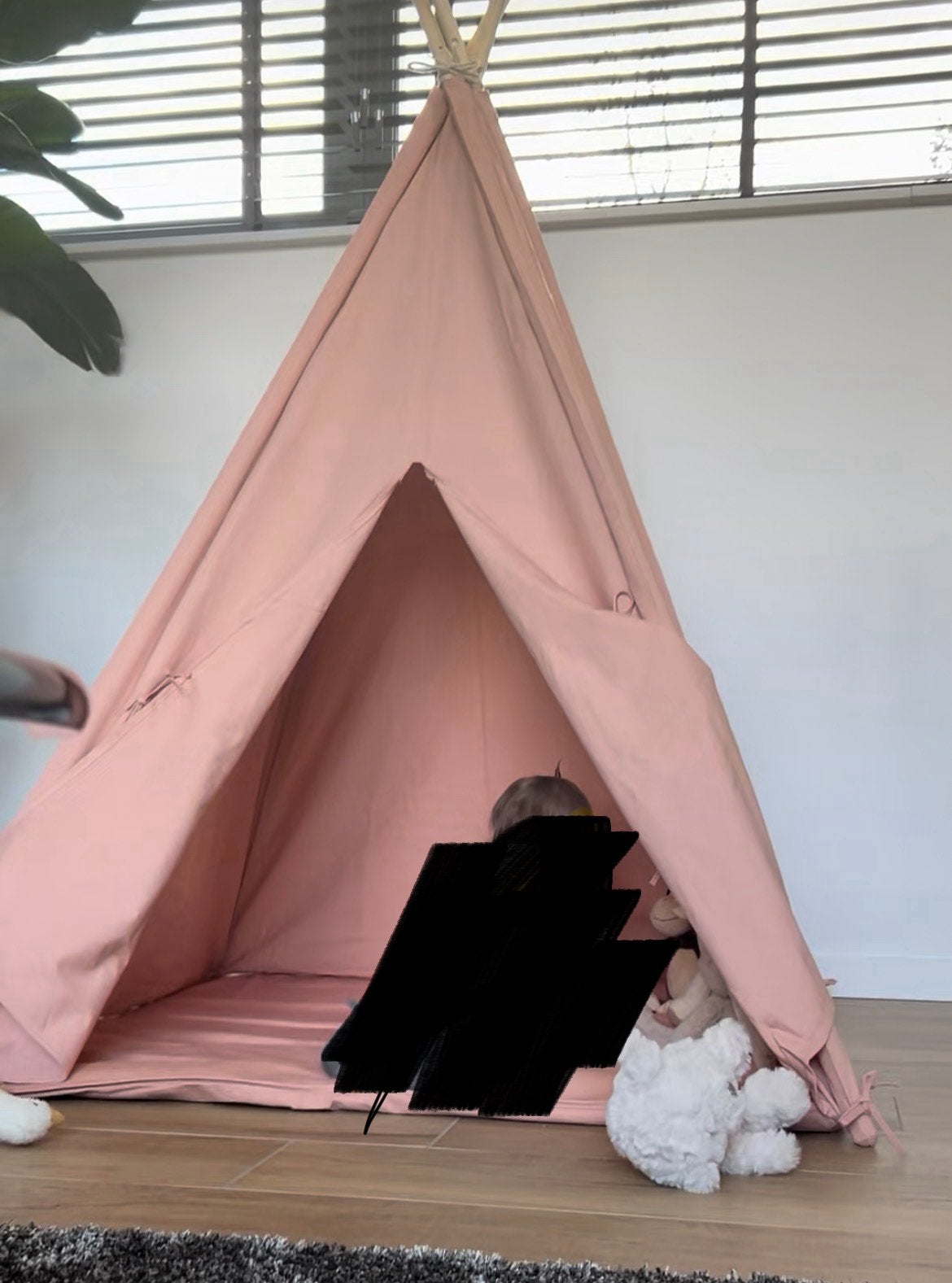 Petite Amelie Tipi Speeltent Roze - 100% Katoen, Kinderen en Baby's, Ophalen, Zo goed als nieuw, Overige typen