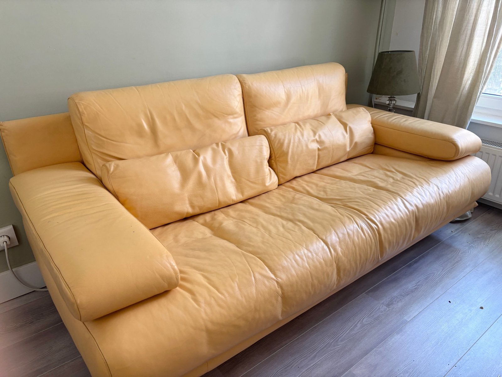 Rolf Benz 6500, Huis en Inrichting, Ophalen, Gebruikt, Rechte bank, Leer